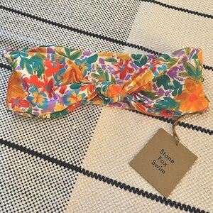 Stone Fox Swim Bandeau Bikini Top NWT